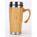 450mL Stainless Steel Lid Bamboo Coffee Mug